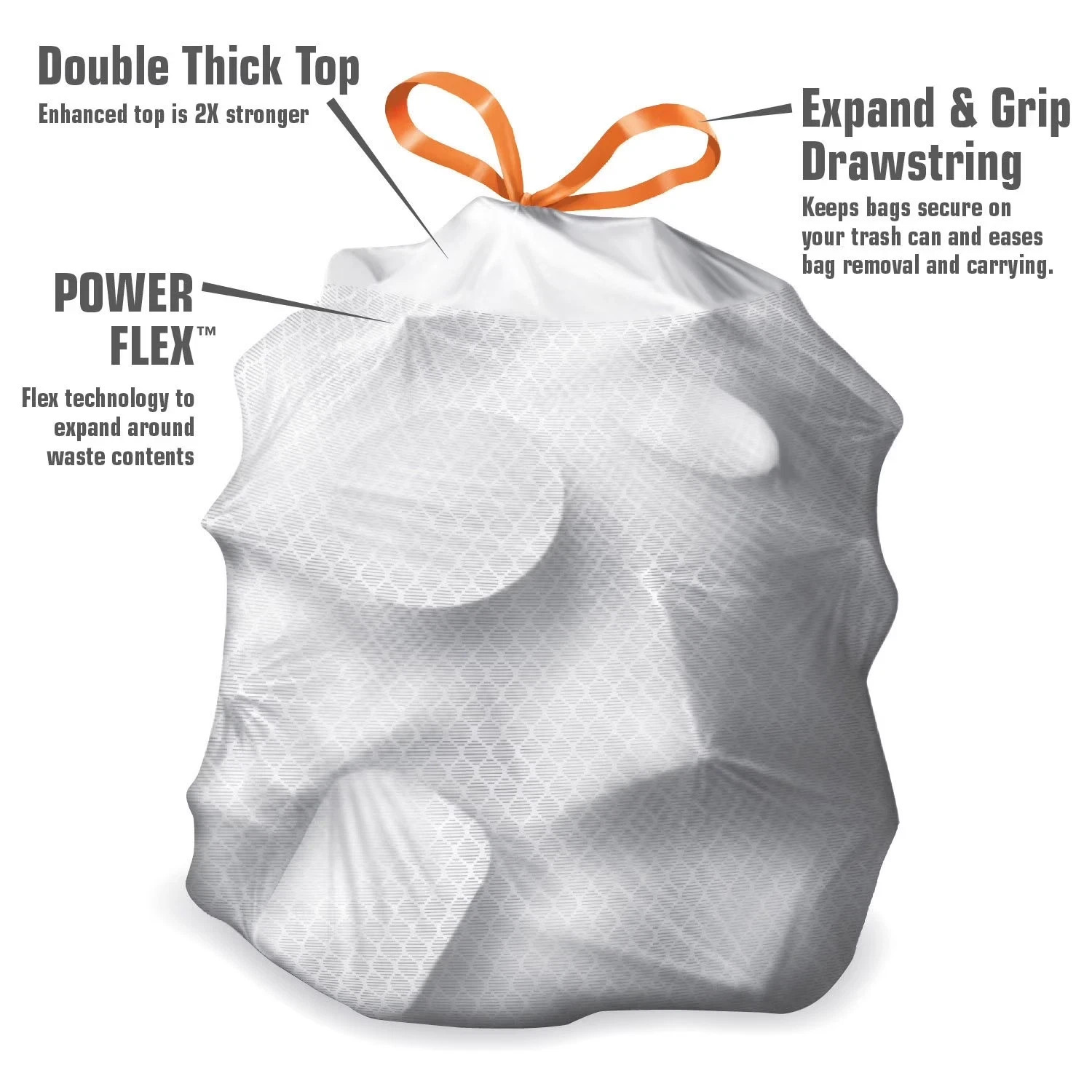 Member’s Mark Power Flex 13-Gallon Tall Kitchen Trash Bags, Fresh Scent, 200 ct.