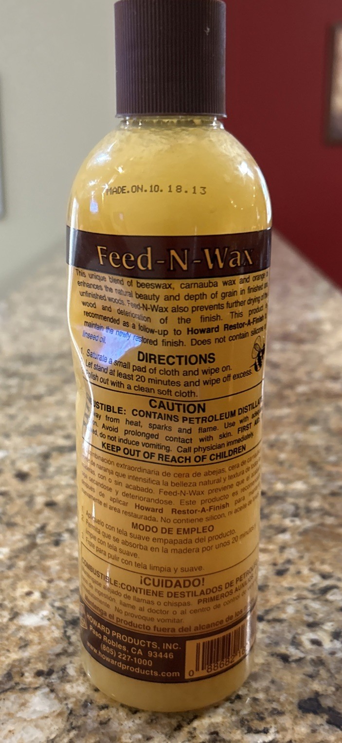 Howard Feed-N-Wax Oil-based Wood polish and conditioner ( 1-pint )