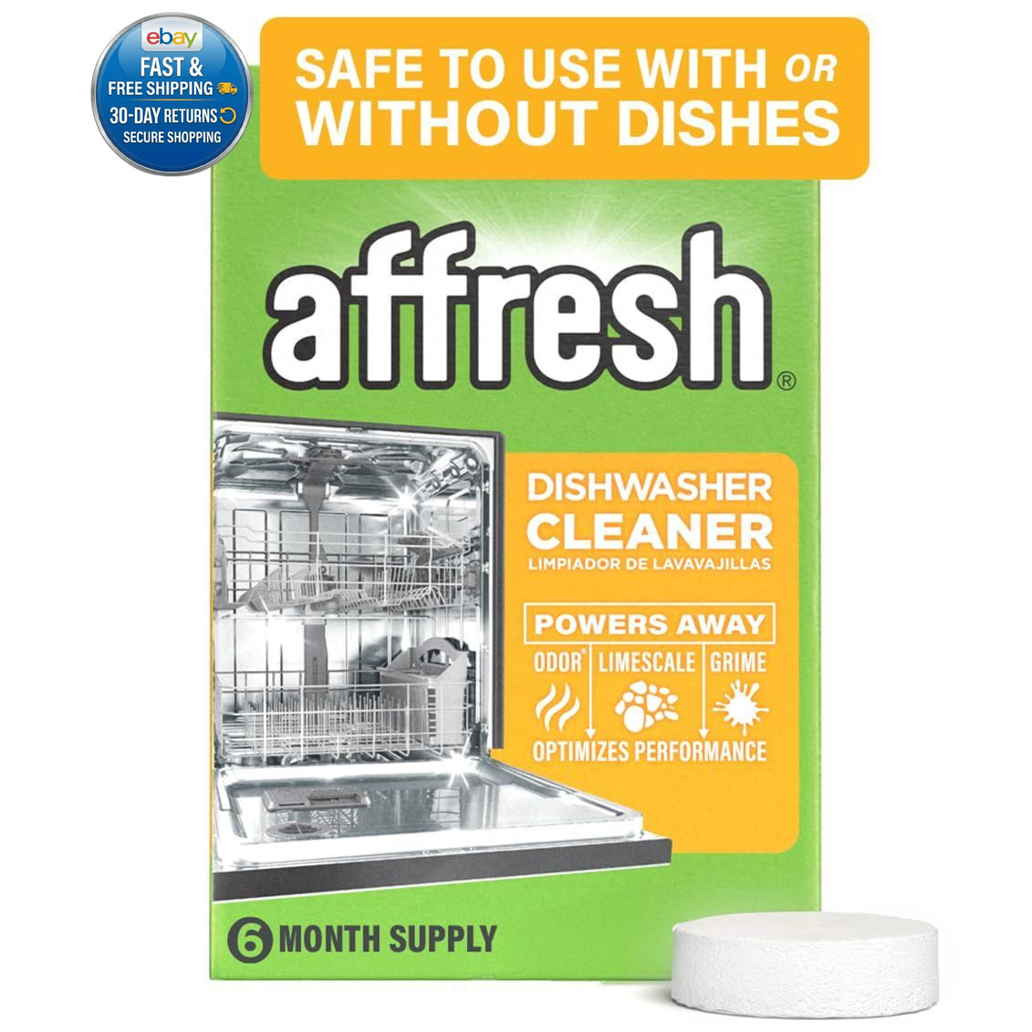 Dishwasher Cleaner, Helps Power Away Odor 6 Count (Pack of 1), Other