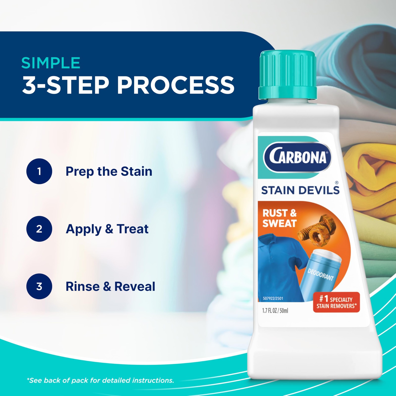 Carbona Stain Devils® #9 | Rust & 1.7 Fl Oz (Pack of 1), & Sweat