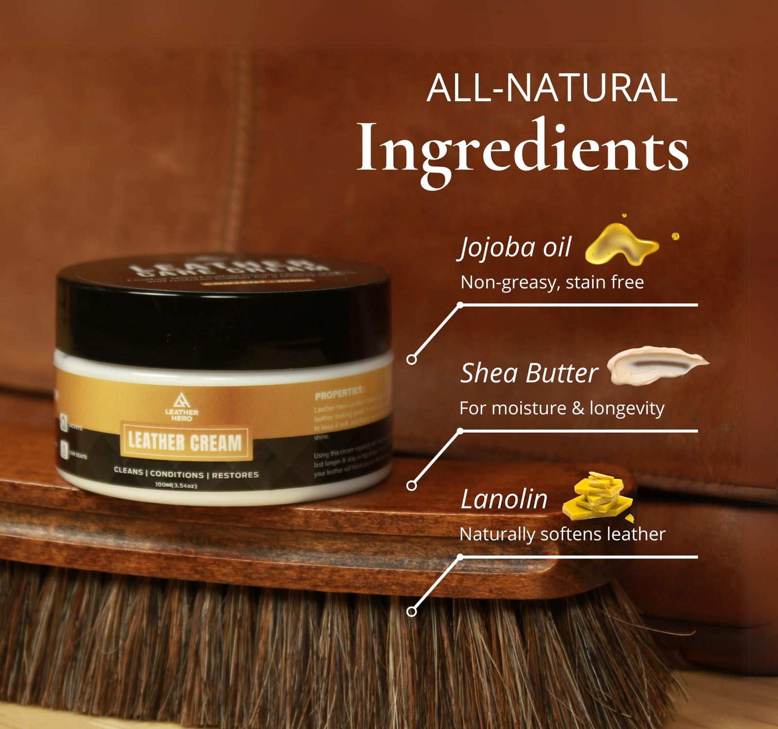 Leather Cleaner and Conditioner for Purses, Shoes, Furniture, Car Interior, a…