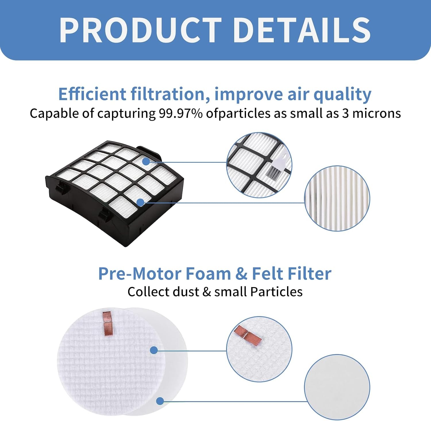AZ1810 Filter Replacement for Shark AZ1810 Stratos Ultralight Corded Stick