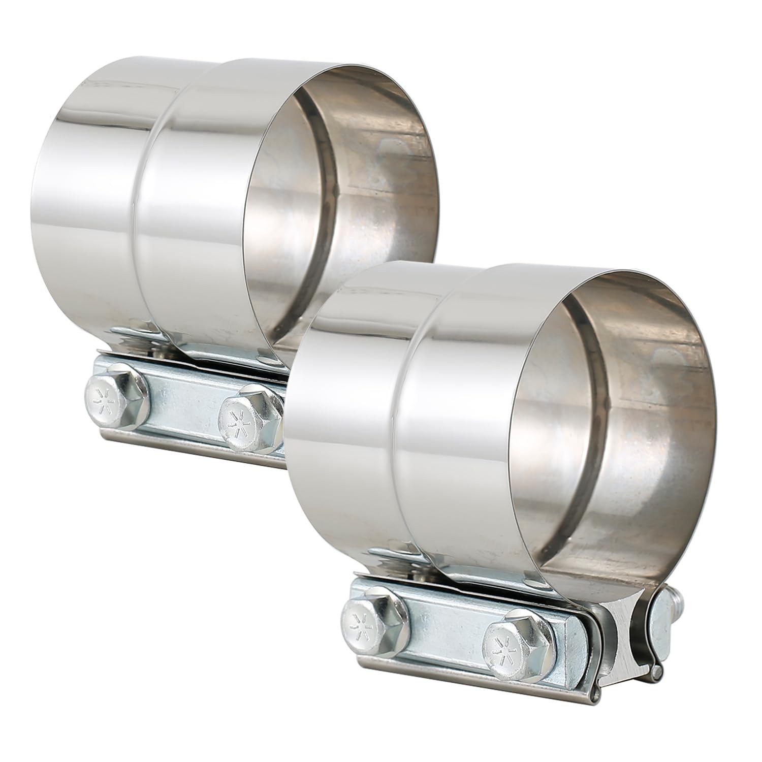 Elifecenter 3.5″ Exhaust Band Clamps, 3-1/2 inch Stainless Lap Joint Clamp | …