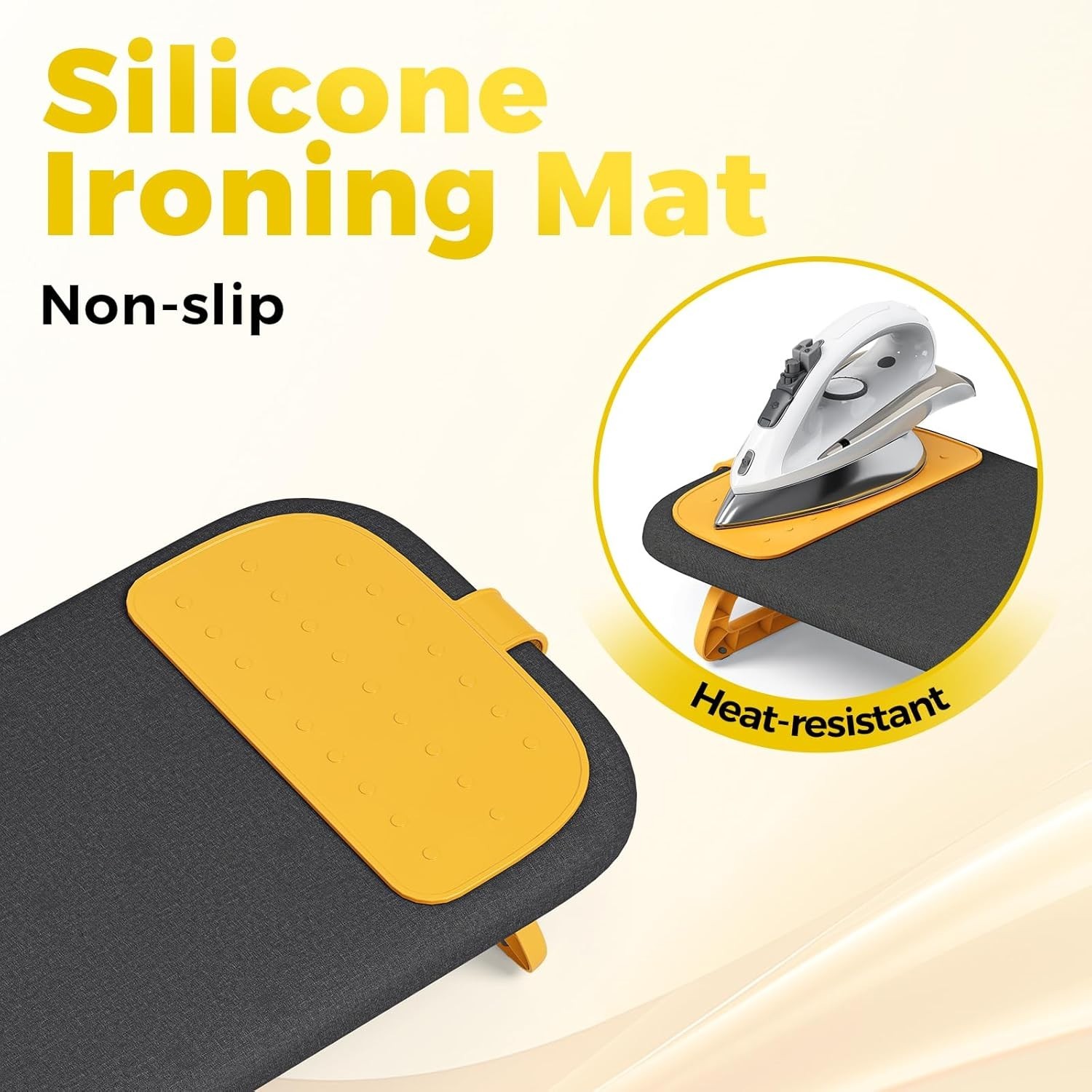 Compact & Foldable Ironing Board with Heat-Resistant Mat – Space-Saving Solution