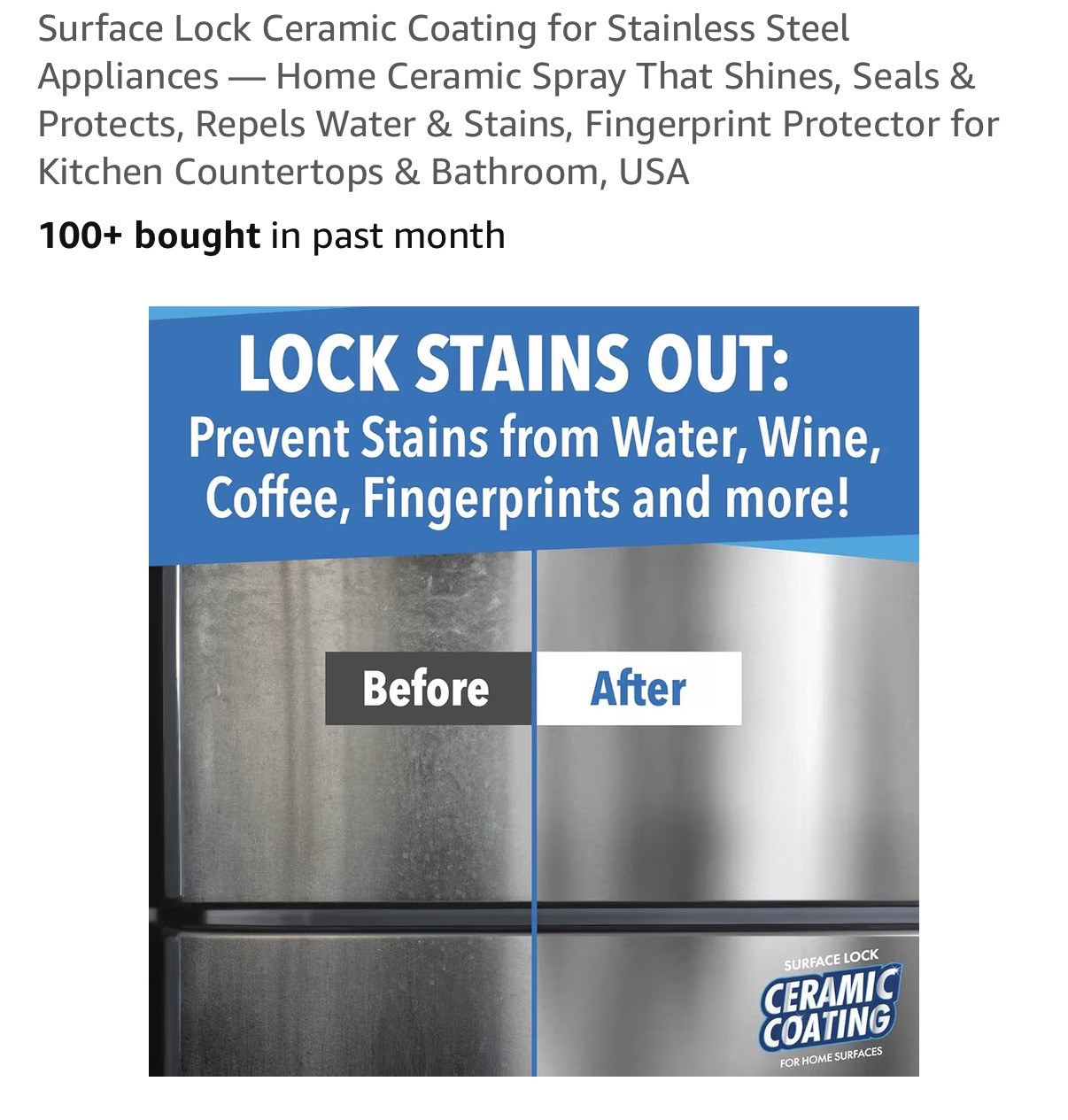 Berkland Surface Lock Ceramic Coating. Multi-Surface Home $28 value.