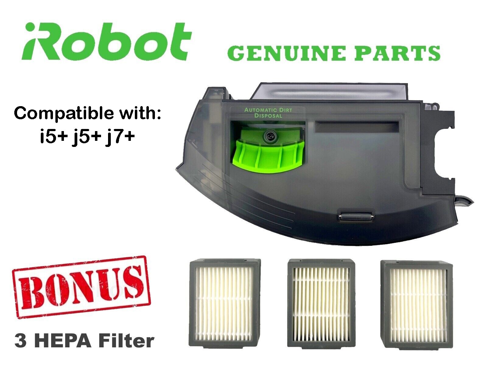 GENUINE iRobot Roomba Dust Bin w/Automatic Dirt Disposal for i5+ j5+ j7+Combo