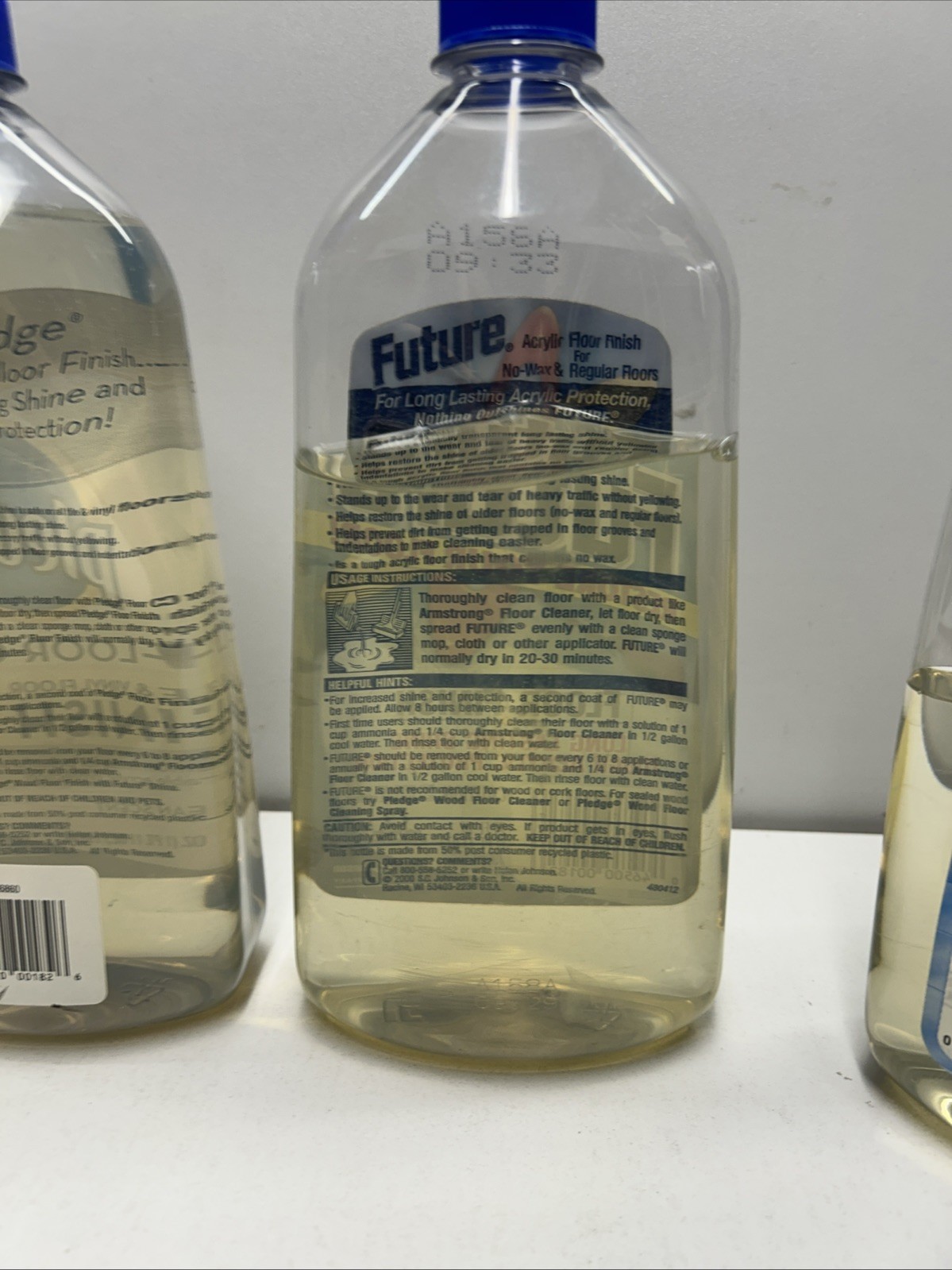 (3) SC Johnson Pledge Future Shine Acrylic Floor Finish Polish Over 2 Full