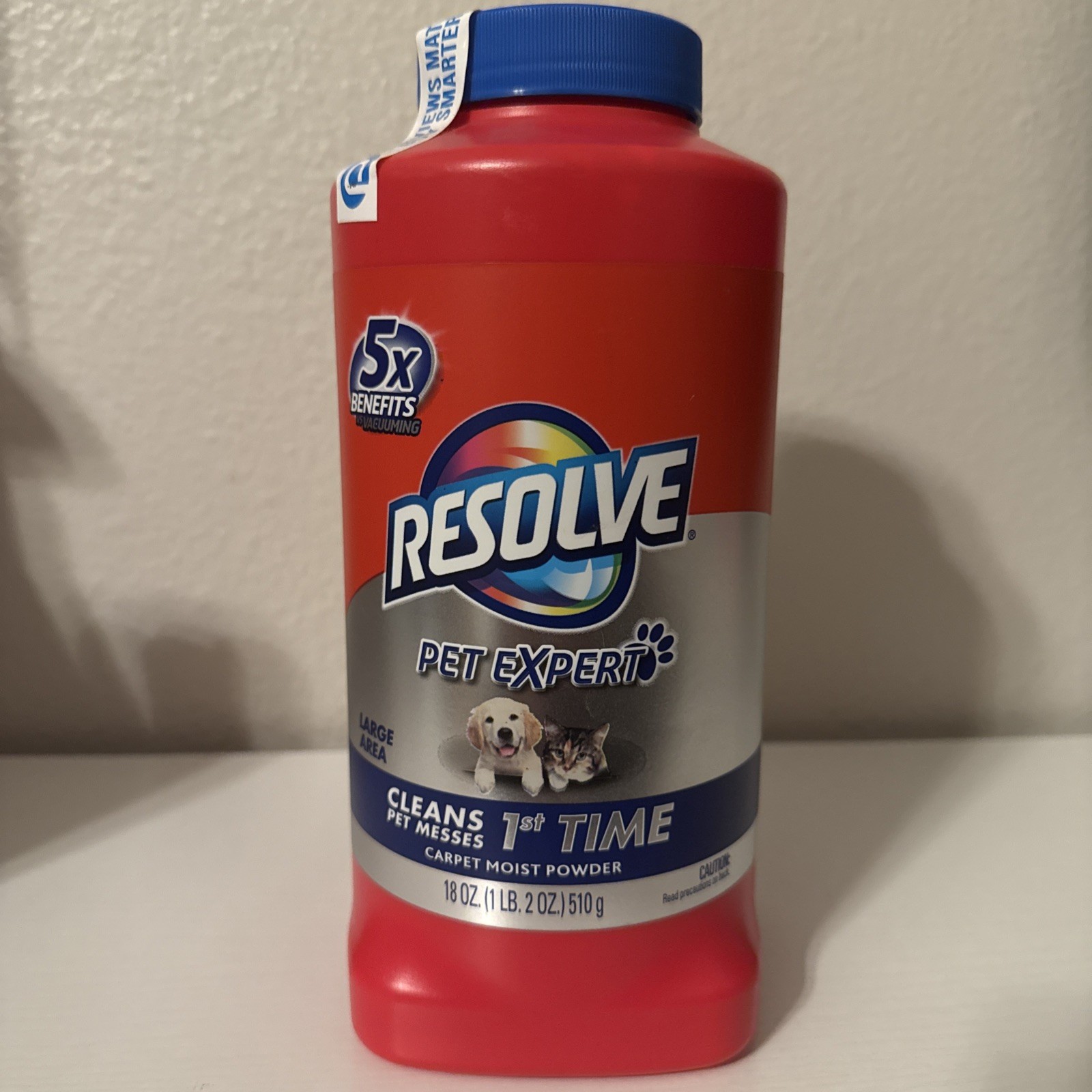 Resolve Pet Expert Carpet Moist Powder Large Area 18 Oz