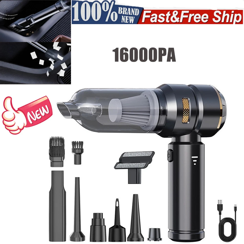 Cordless Handheld Vacuum Cleaner w/ Blower Strong Real Suction for Car and Home