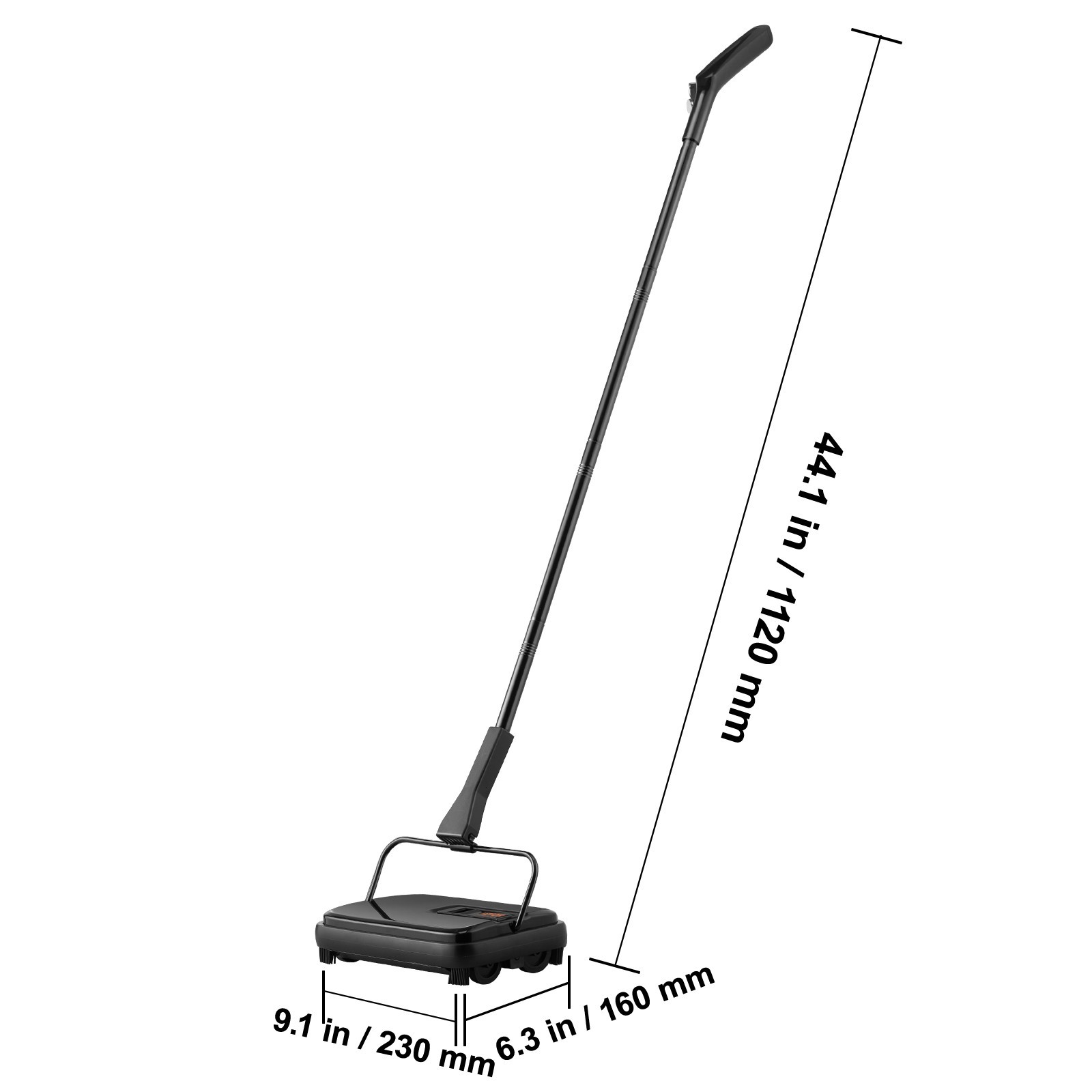 Carpet Sweeper Manual Floor Cleaner Non Electric Pet Hair Dust 7.87in 300ml