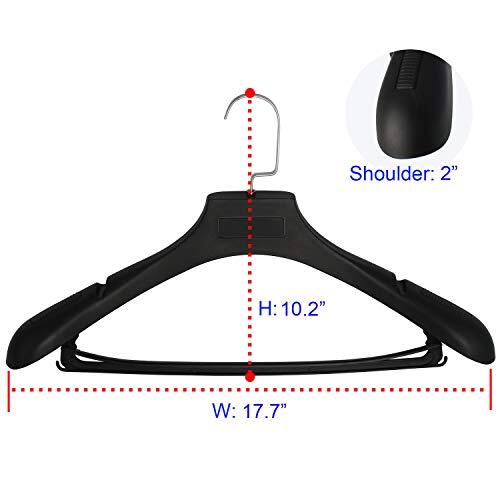 Plastic Extra Wide Suit Hangers, Pack of 15, Width: Assorted Colors , Sizes