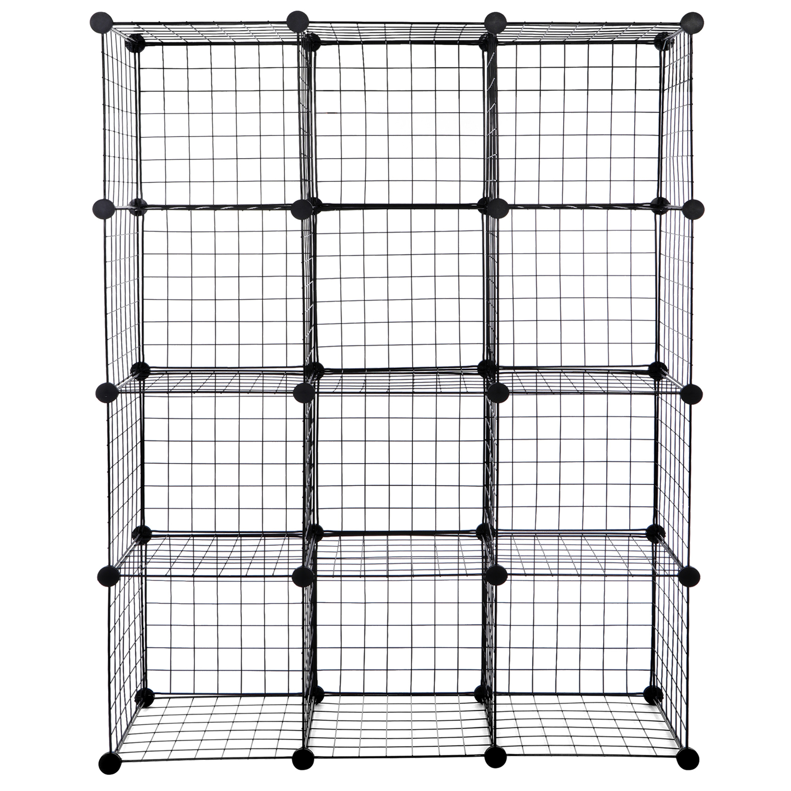 2x 12 Cube Storage Shelf Wire Metal Grid DIY Modular Cabinet Bookcase Bookshelf