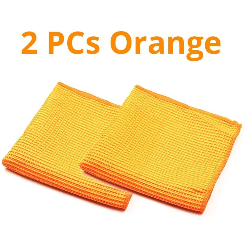 2pcs Microfiber Waffle Car Towels 40x40cm Absorbent Cleaning