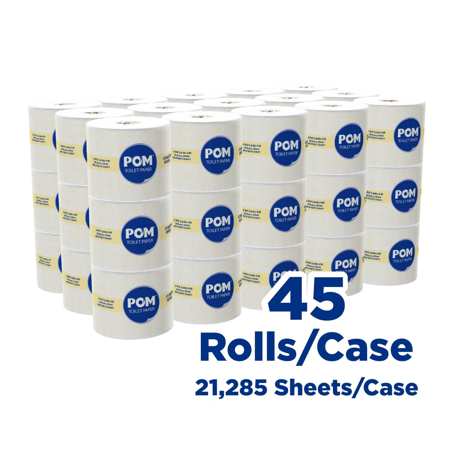 POM 2-Ply Toilet Paper 45 rolls, 473 sheets/roll