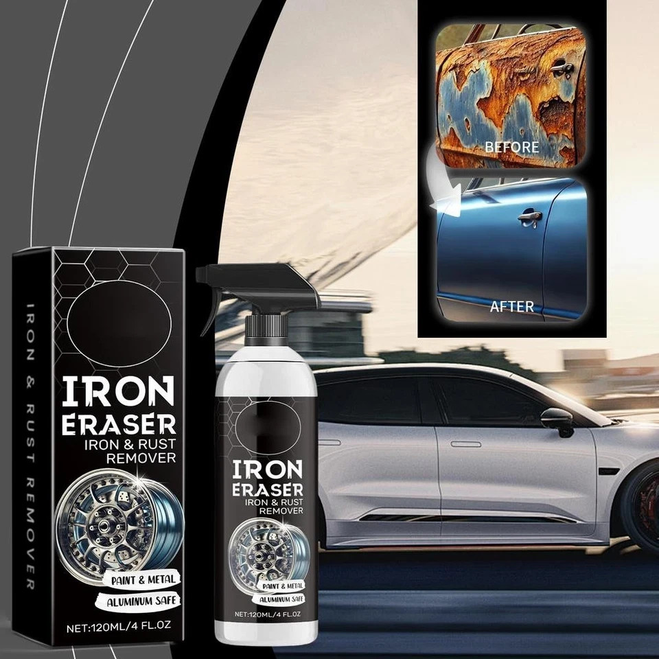 Iron Eraser Rust Remover Spray, Car Wheel Paint Brake Dust Fast Cleaner 120ml /
