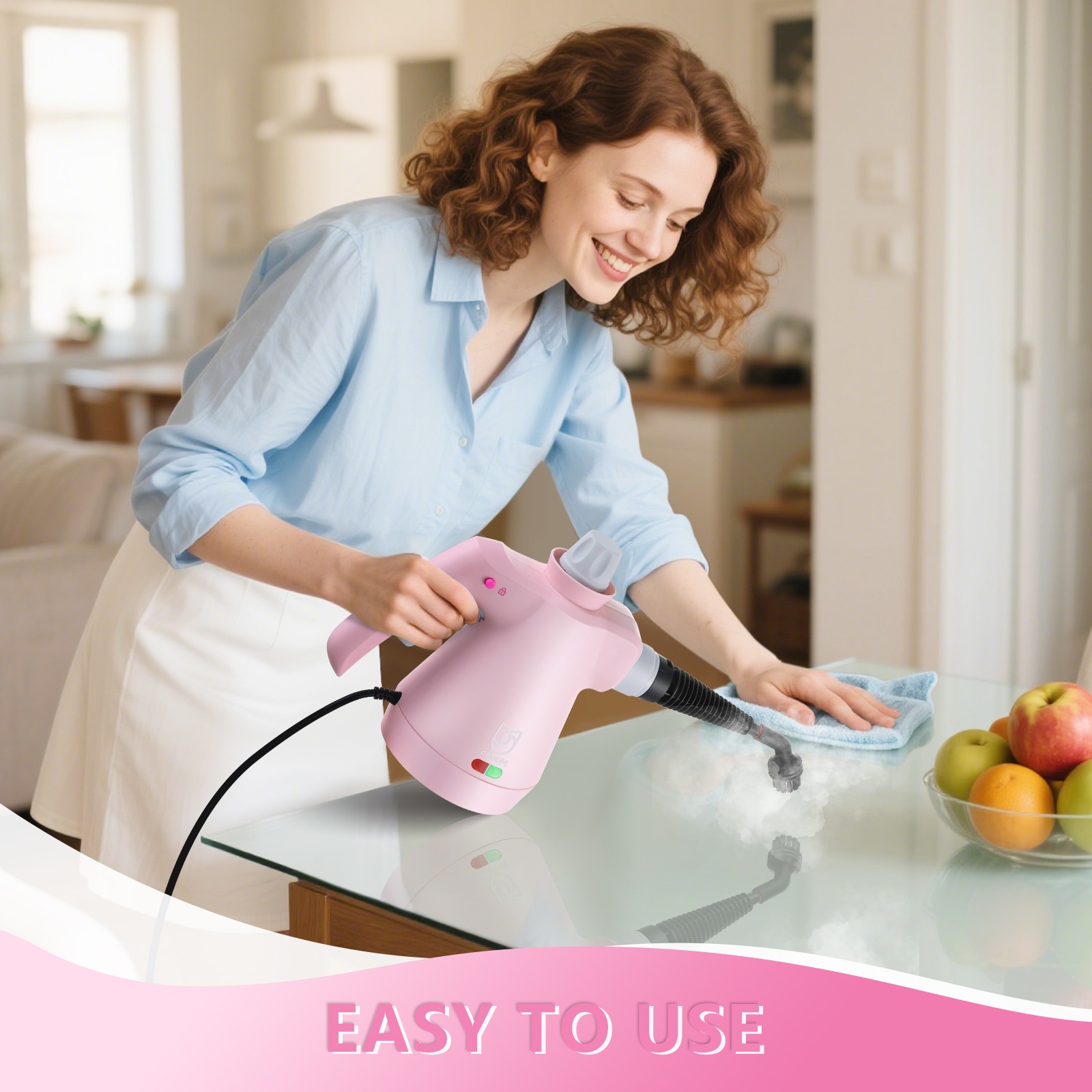 Moolan Handheld Pressurized Steam Cleaner: 1050W Household Portable Clean tools