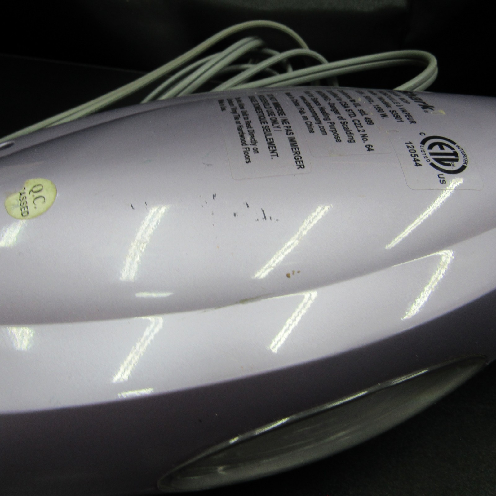 Shark Steam Mop S3501 Base Motor Power Cord Purple