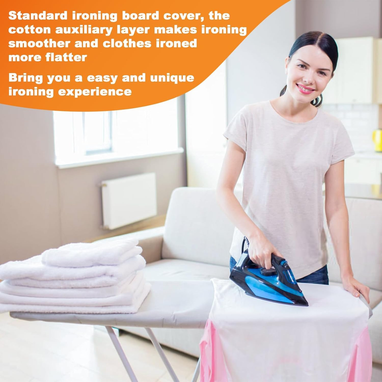 Ironing Board Cover Pad – Standard Size 15×54 Inch Iron Board Cover | 3mm Thick