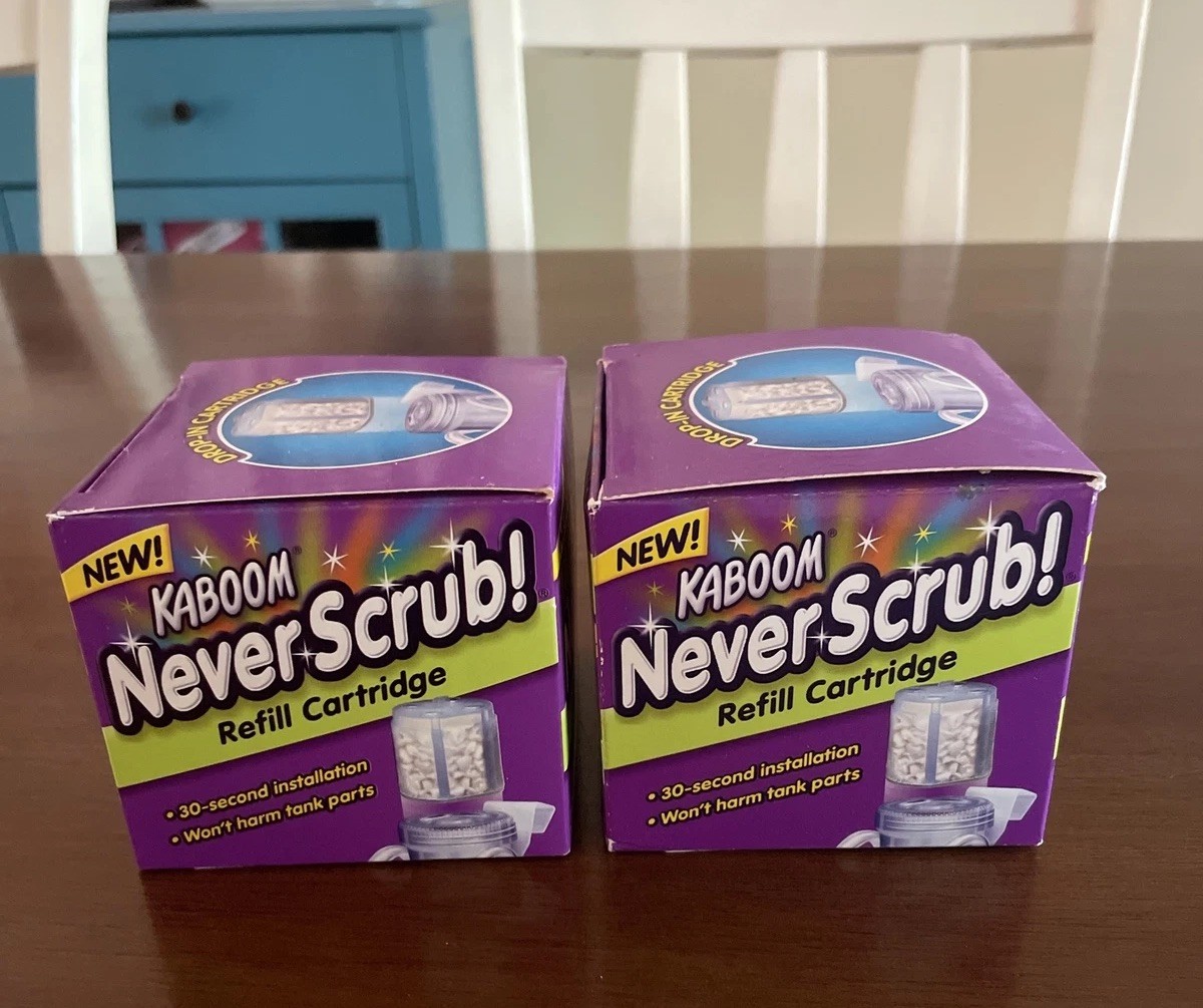 New Kaboom Never Scrub Refill Cartridges Lot Of 2 35097 Drop-In 1.65oz, 47g
