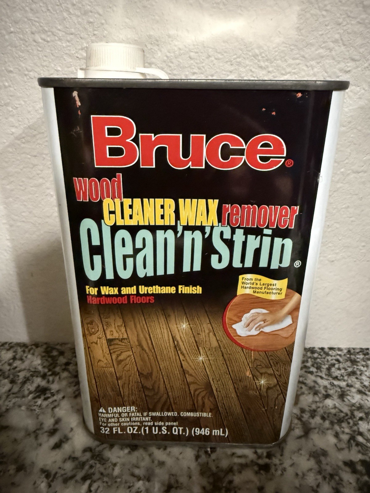 Bruce Wood Cleaner/Wax Remover, Clean ‘n’ Strip For Hardwood Floors – One Can