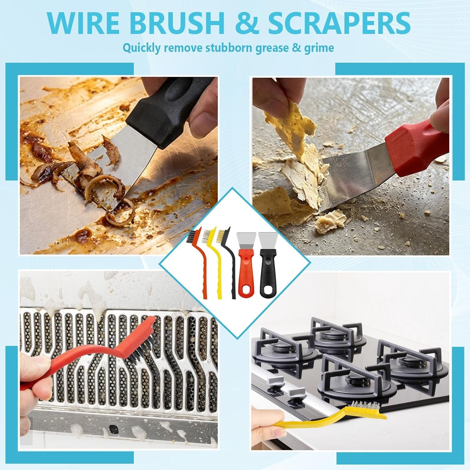 15PCS Cleaning Brush Cleaning Supplies, Hard Bristle Crevice Cleaning Brush