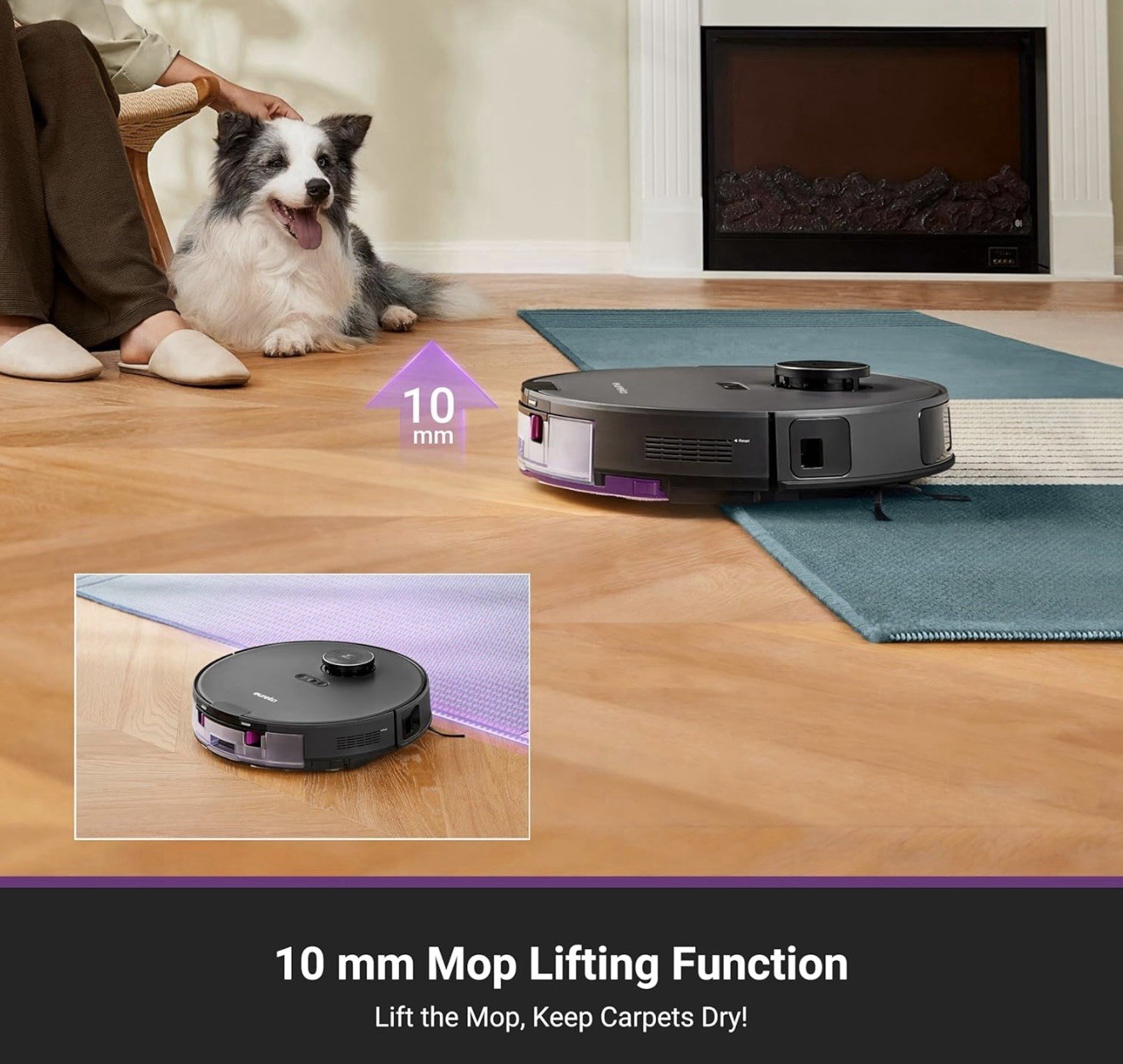 Eureka E20 Plus Robot Vacuum and Mop Combo with Bagless Self Emptying Station
