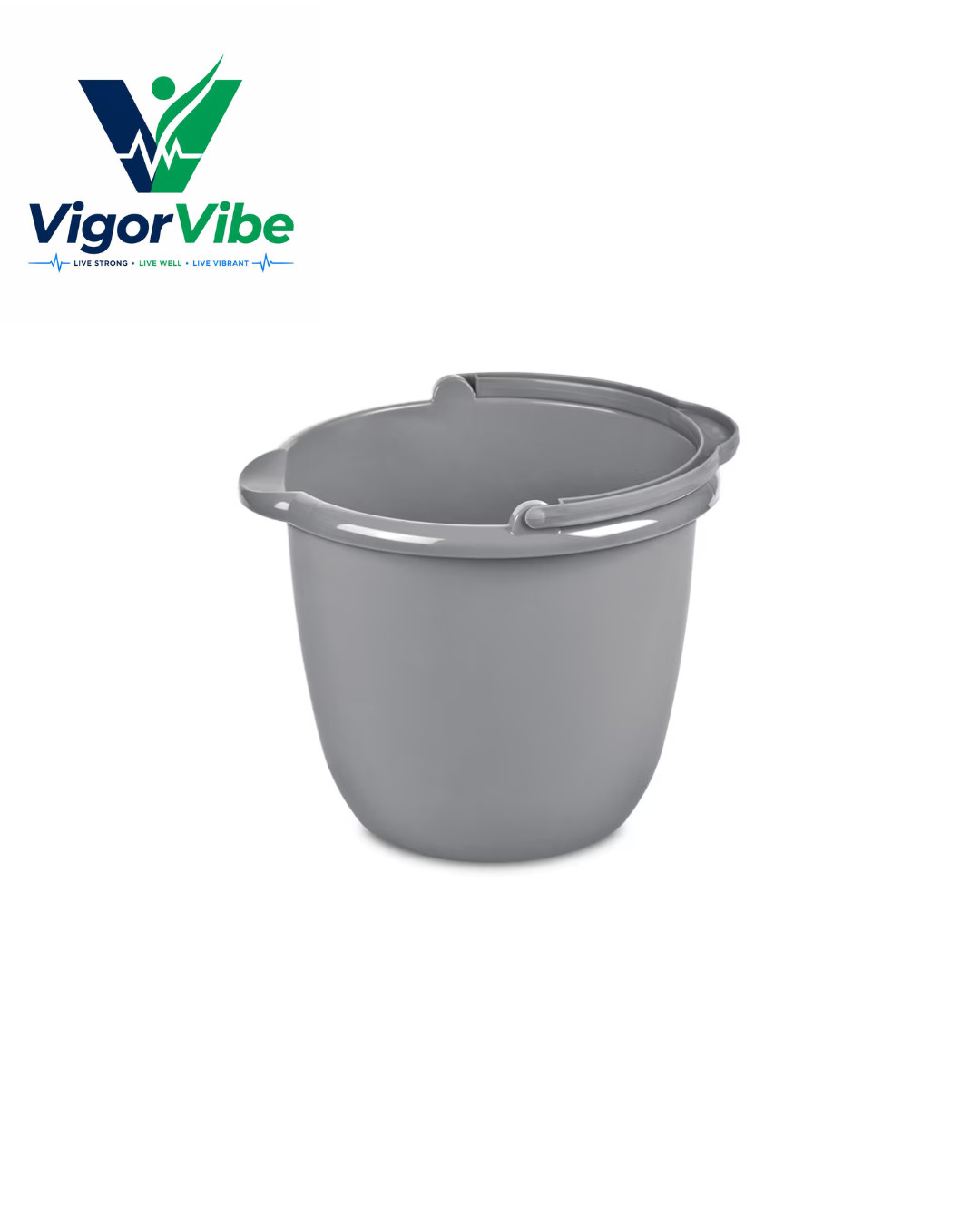 Sterilite 10 Qt Plastic Spout Pail Bucket with Handle, Titanium Gray