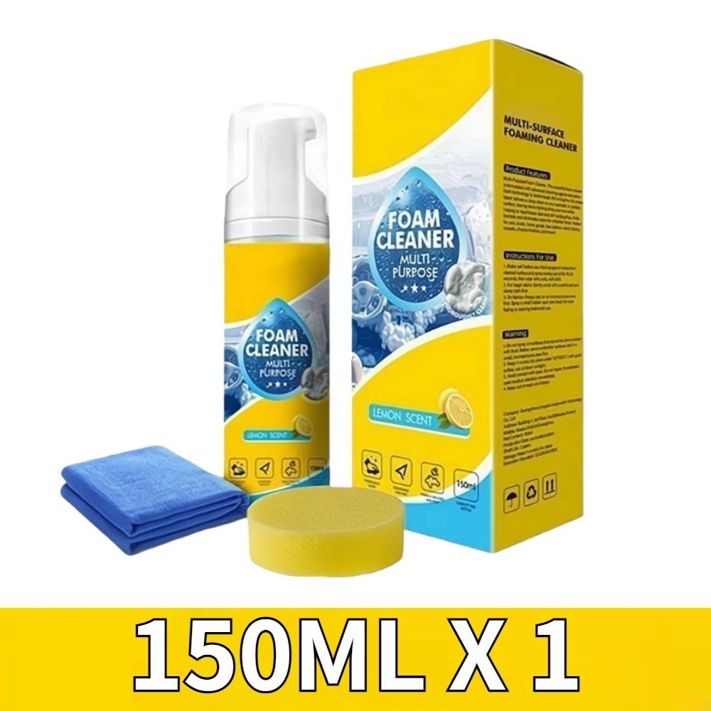 4-in-1 Multi-Enzyme Foam Cleaner, Deep Cleaning Spray for Car Kitchen Bathroom.