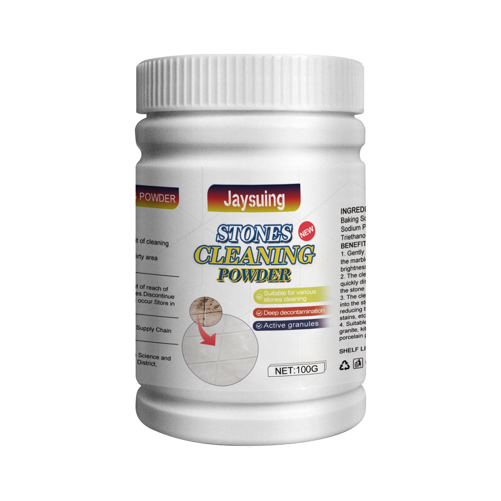Stone & Marble Cleaner Powder Granite Tile Polish for Kitchen Countertop
