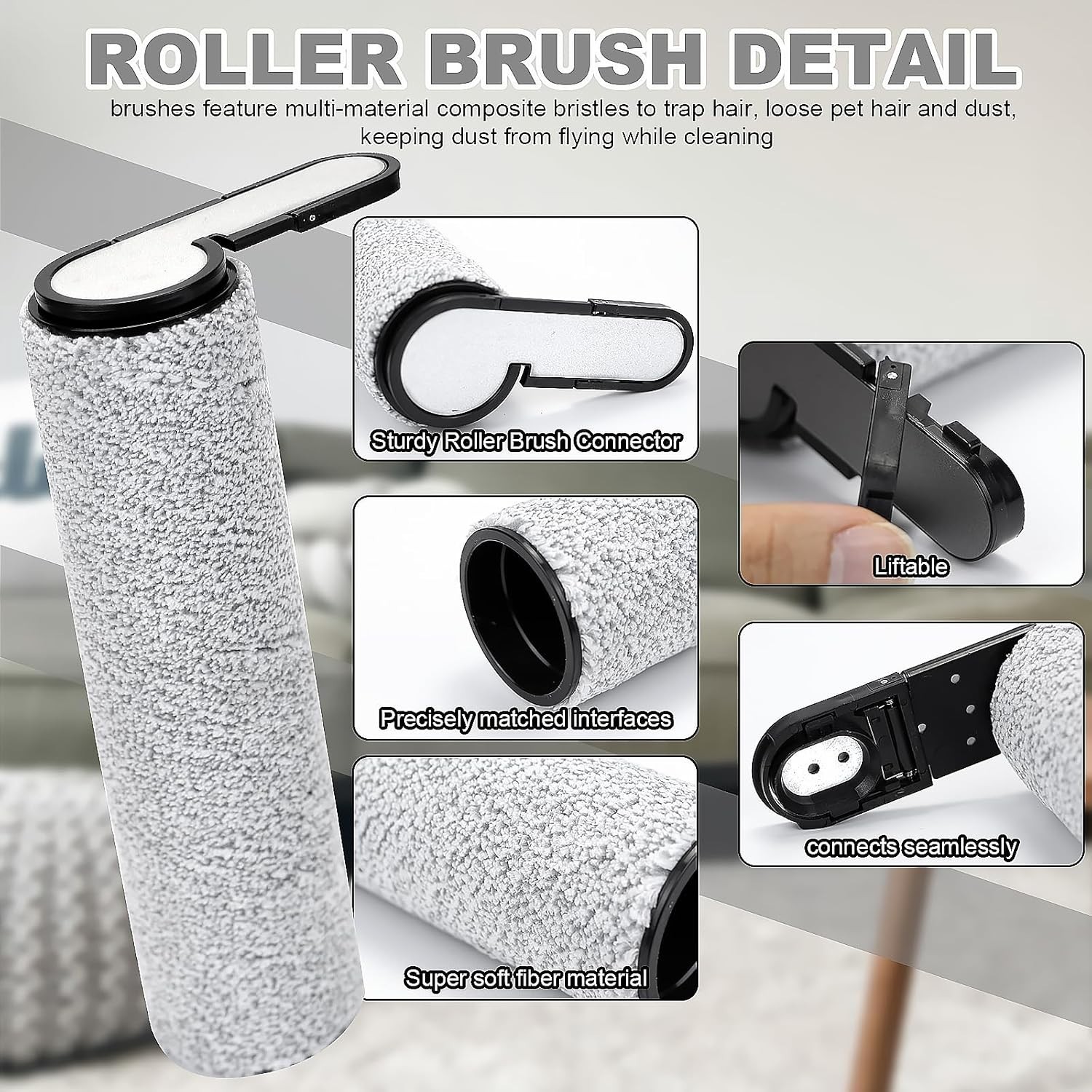 Complete Replacement Accessory Set for Roborock F25 – Brushes & HEPA Filtration