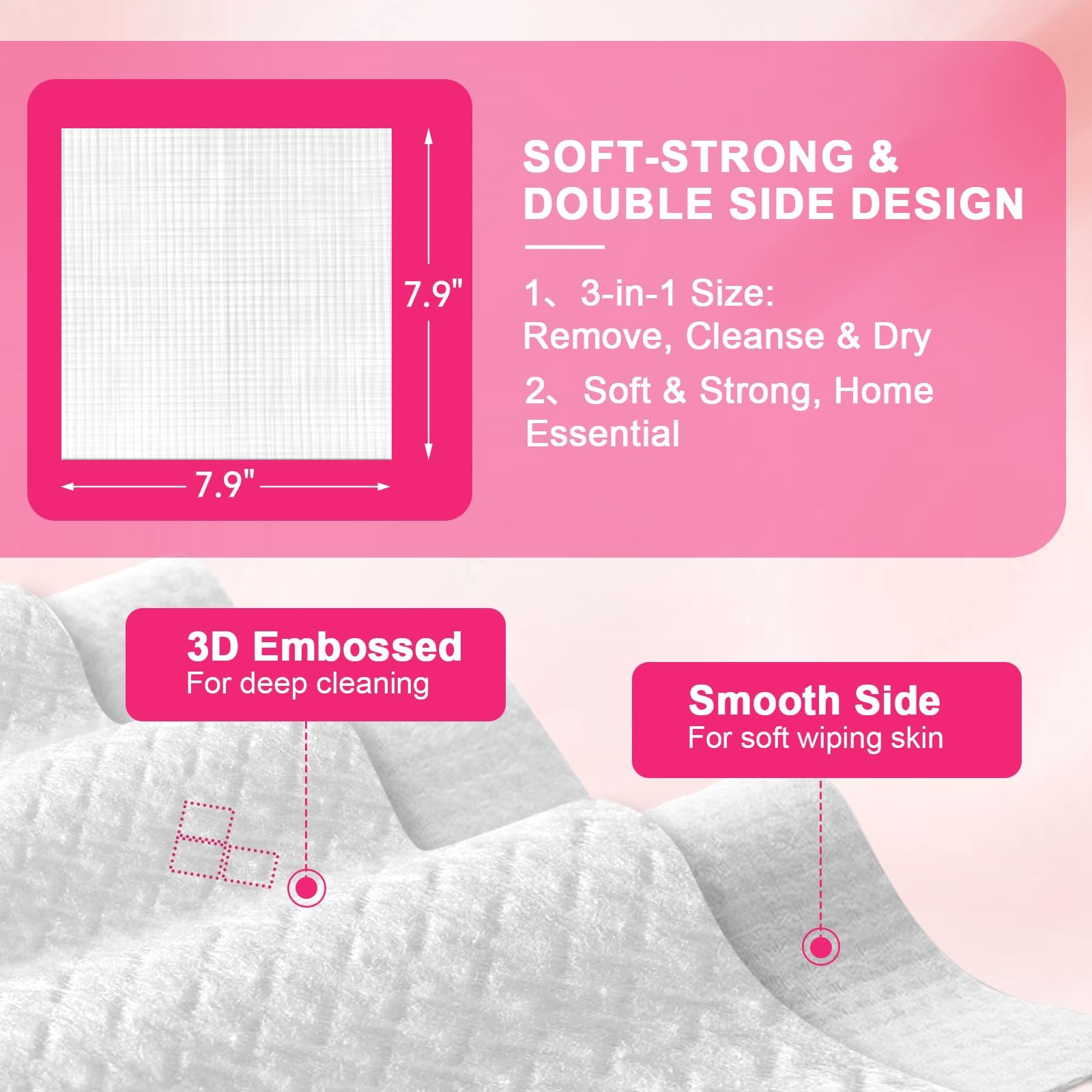 FACEMADE 120 Count Face Towels Disposable 120 (Pack of 1)