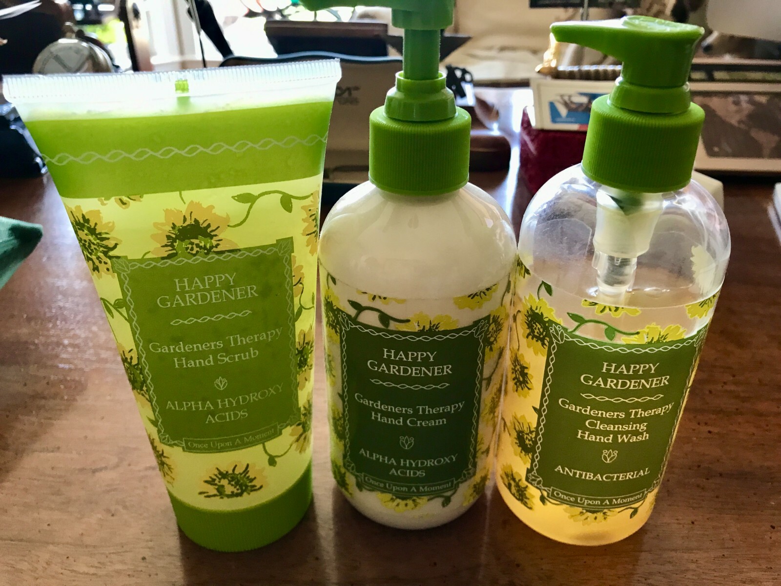 HAPPY GARDENER HAND SCRUB,LOTION AND CLEANSER 3 PACK