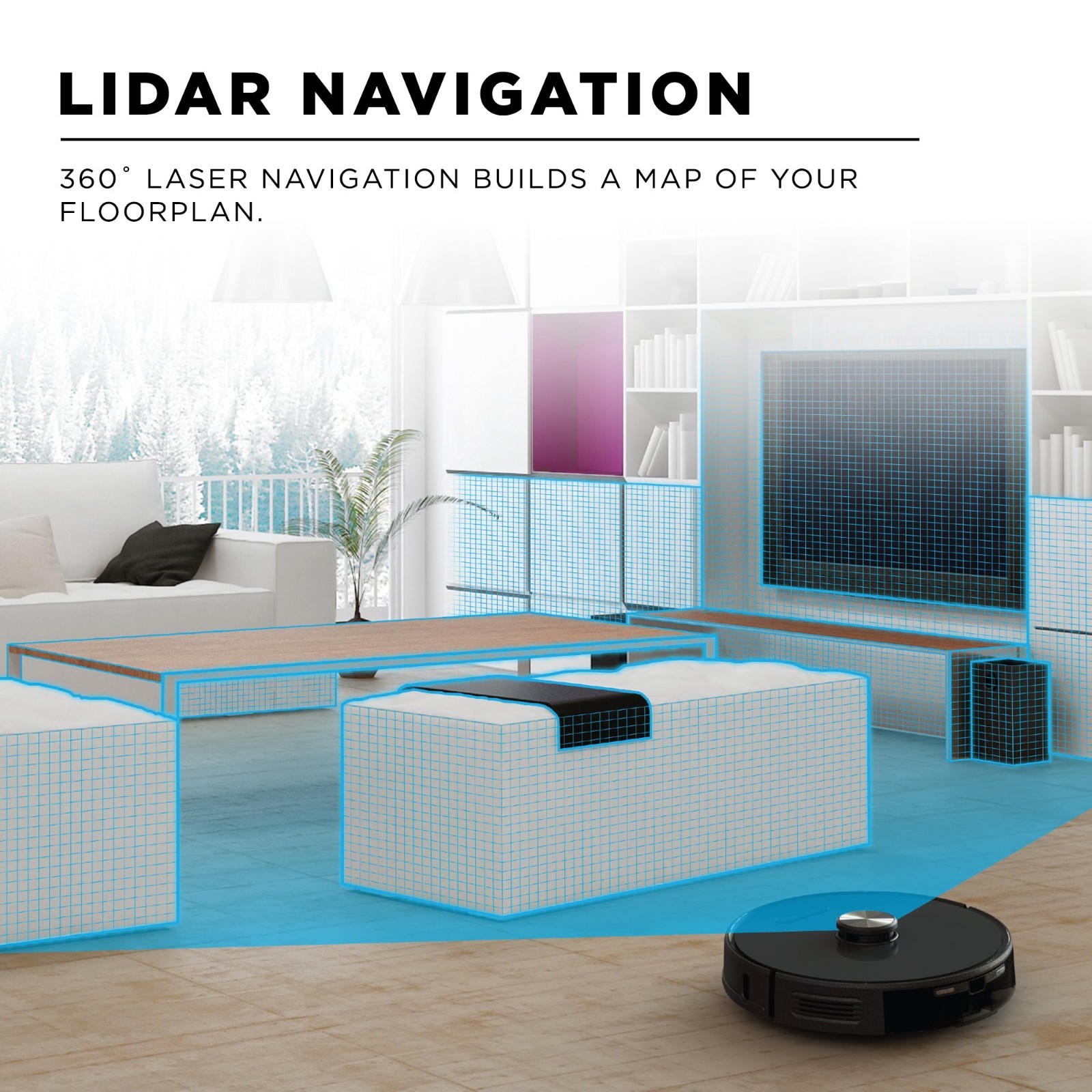 iHome AutoVac Nova Self Empty Robot Vacuum and Mop, Laser and HomeMap Navigation