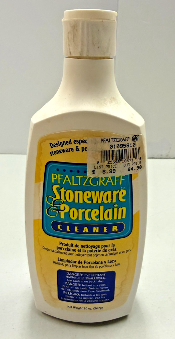 Pfaltzgraff Stoneware and Porcelain Cleaner 20 oz Unsealed Mostly Full