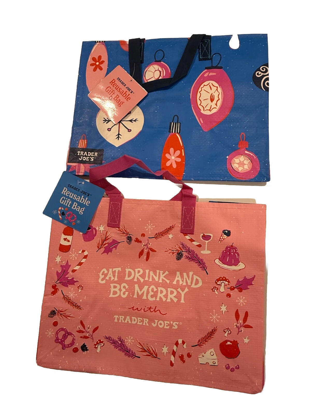 Trader Joes’s Holiday Gift Tote Bag 3 Set Limited Christmas 2024🎄🛍️