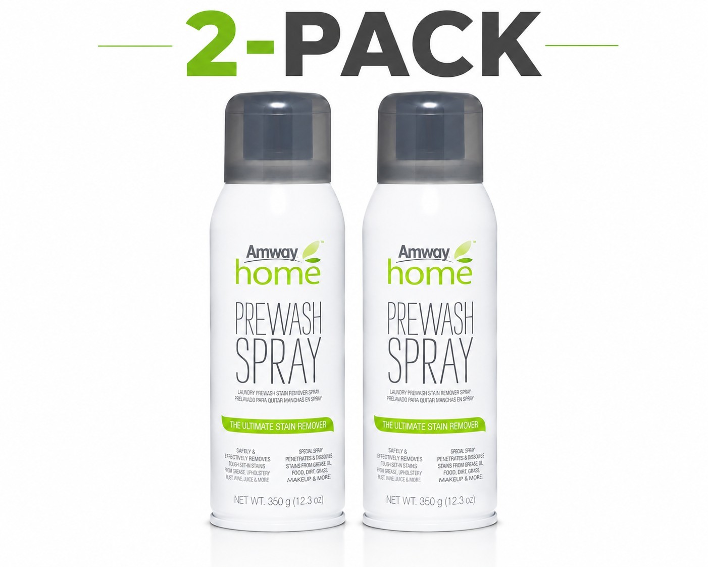 Amway Home Prewash Spray Fabric Stain Remover, Fresh Scent, 12.3 oz, 2 Pack