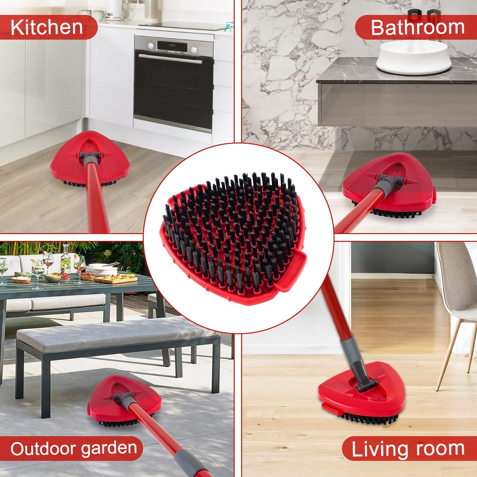 Scrub Brush for OCedar, Scrubber Mop Head Compatible with Ocedar Spin Mop Eas…