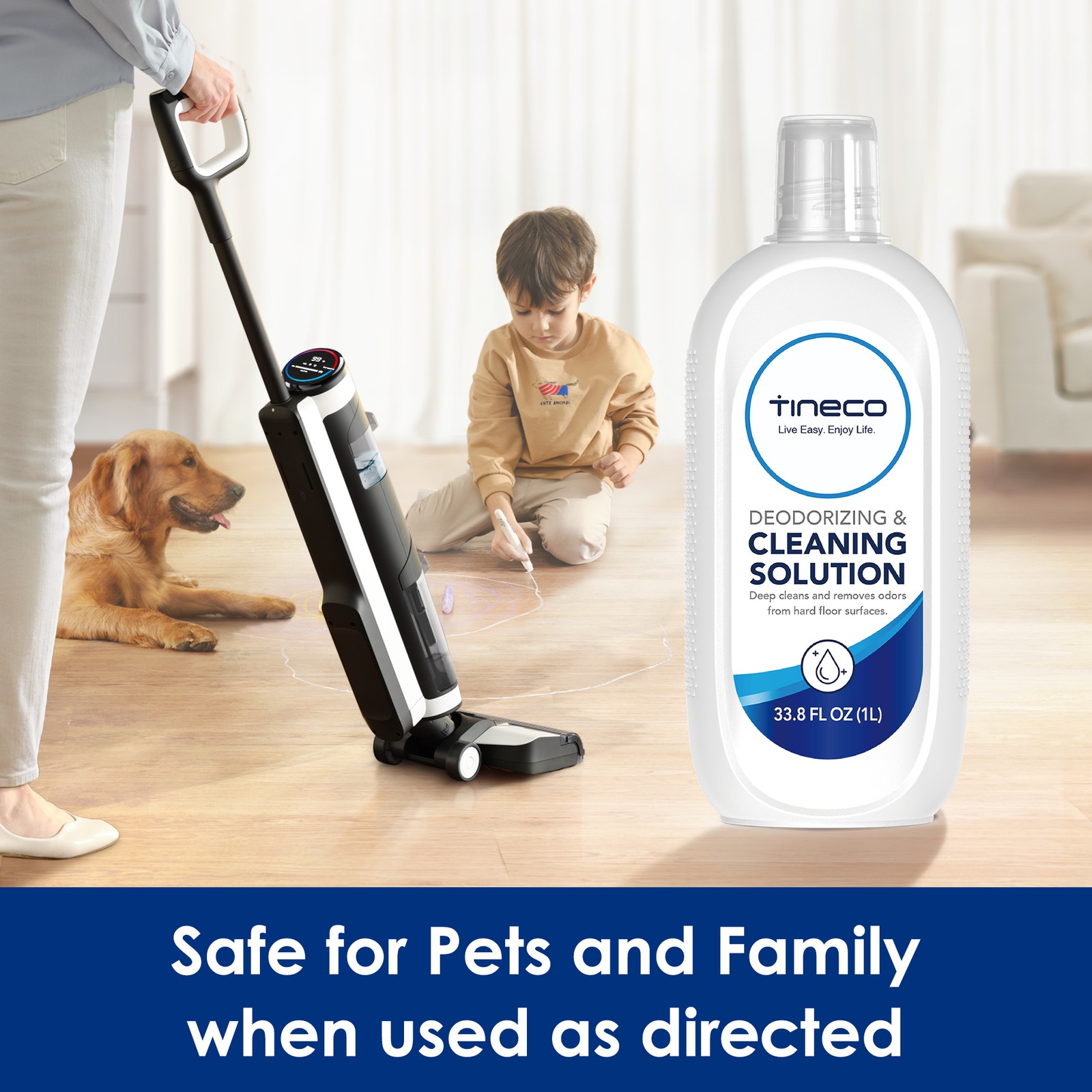 Tineco Floor Cleaning Solution 1L for iFLOOR, FLOOR ONE Series Wet Dry Vacuum