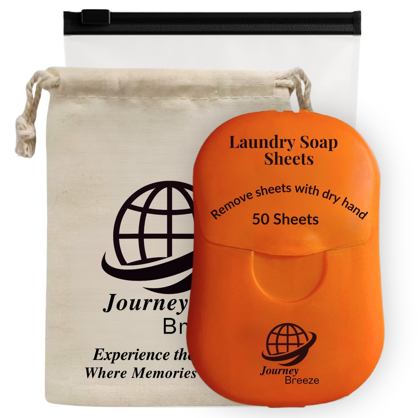 Travel Laundry Detergent Sheets 50 Pack – Compact Travel Detergent for Sink W…