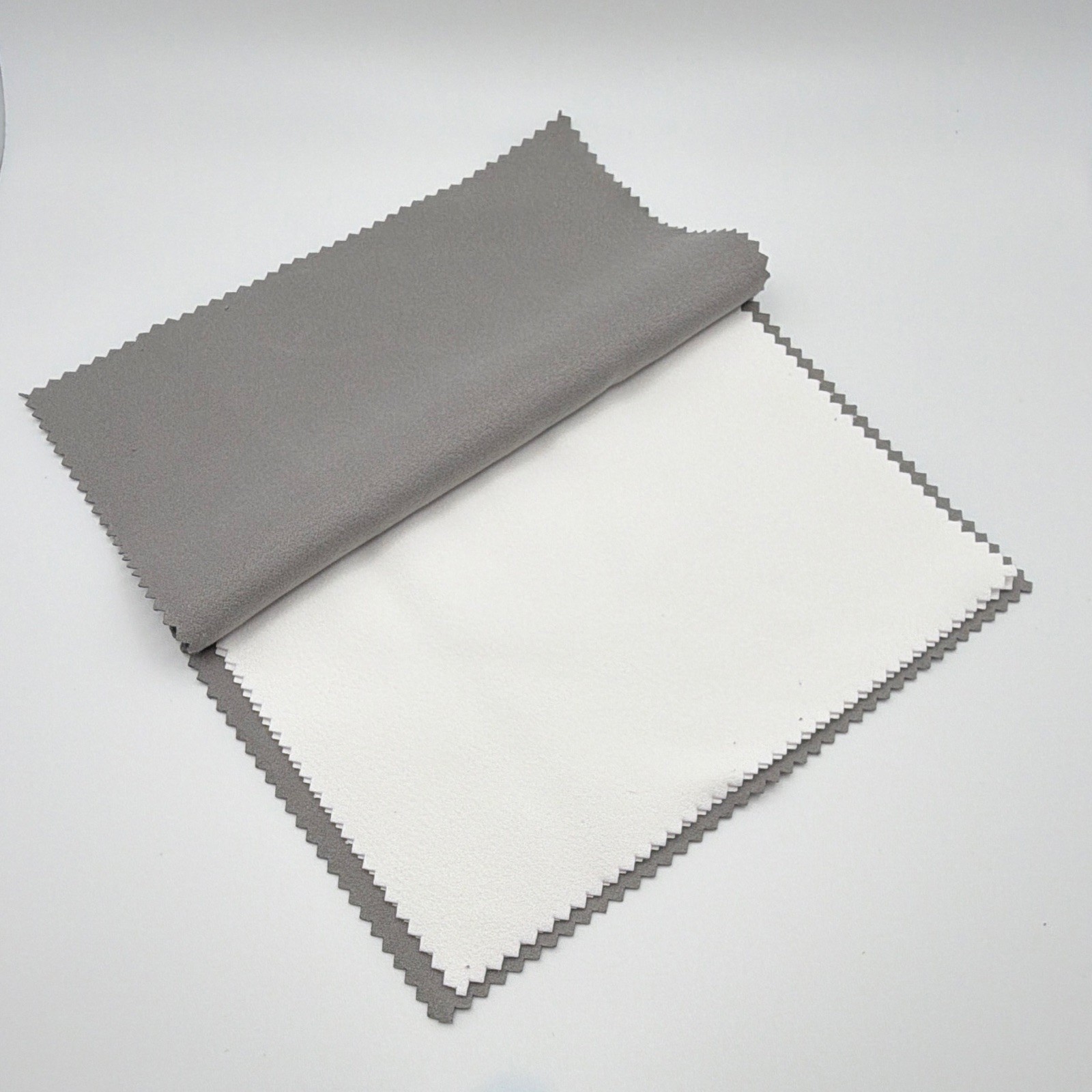 6”x8” Light Gray & White Jewelry Cleaning/Polish Cloth | Gold, Silver, Platinum