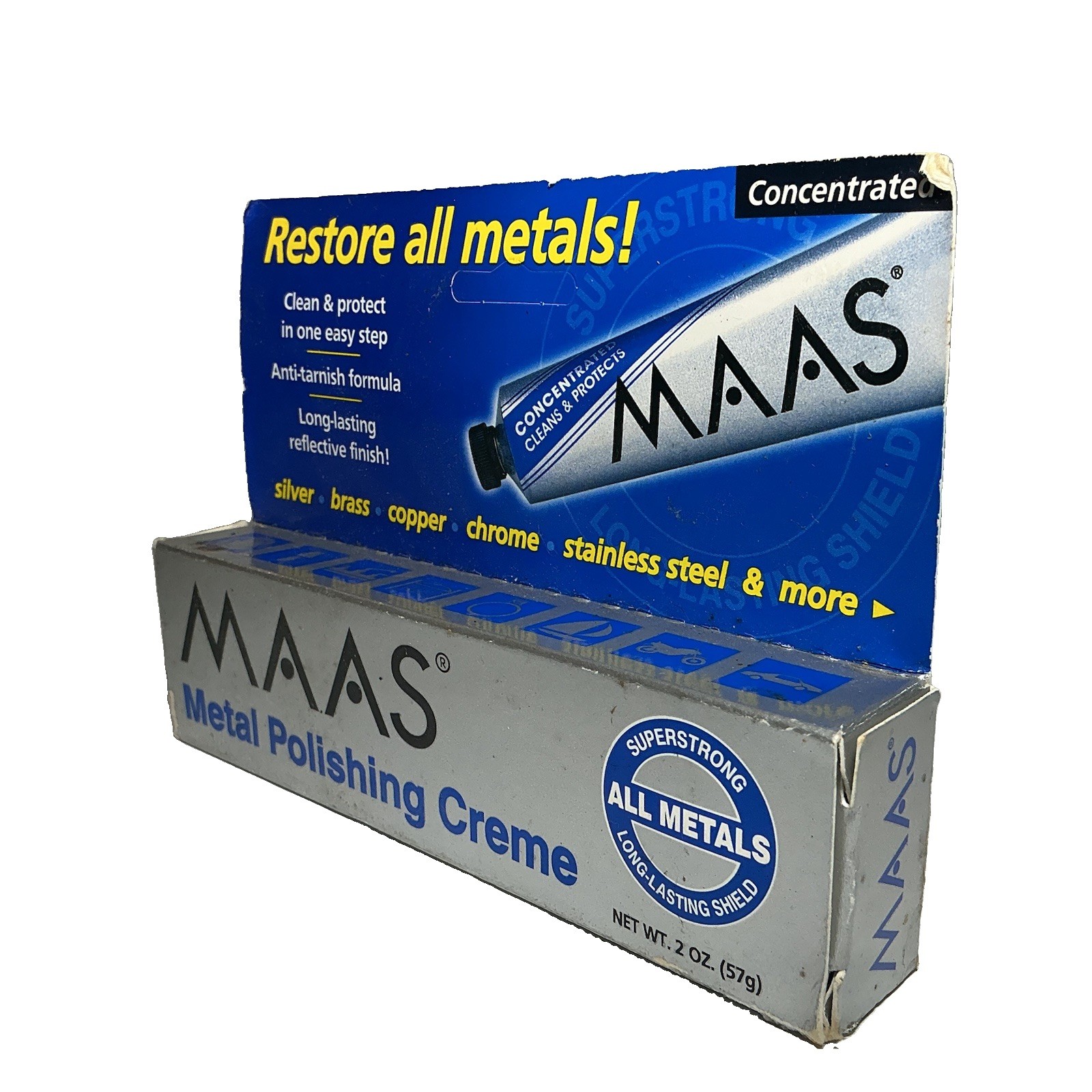 MAAS Concentrated Fine Polishing Creme for All Metals 2 oz Tube