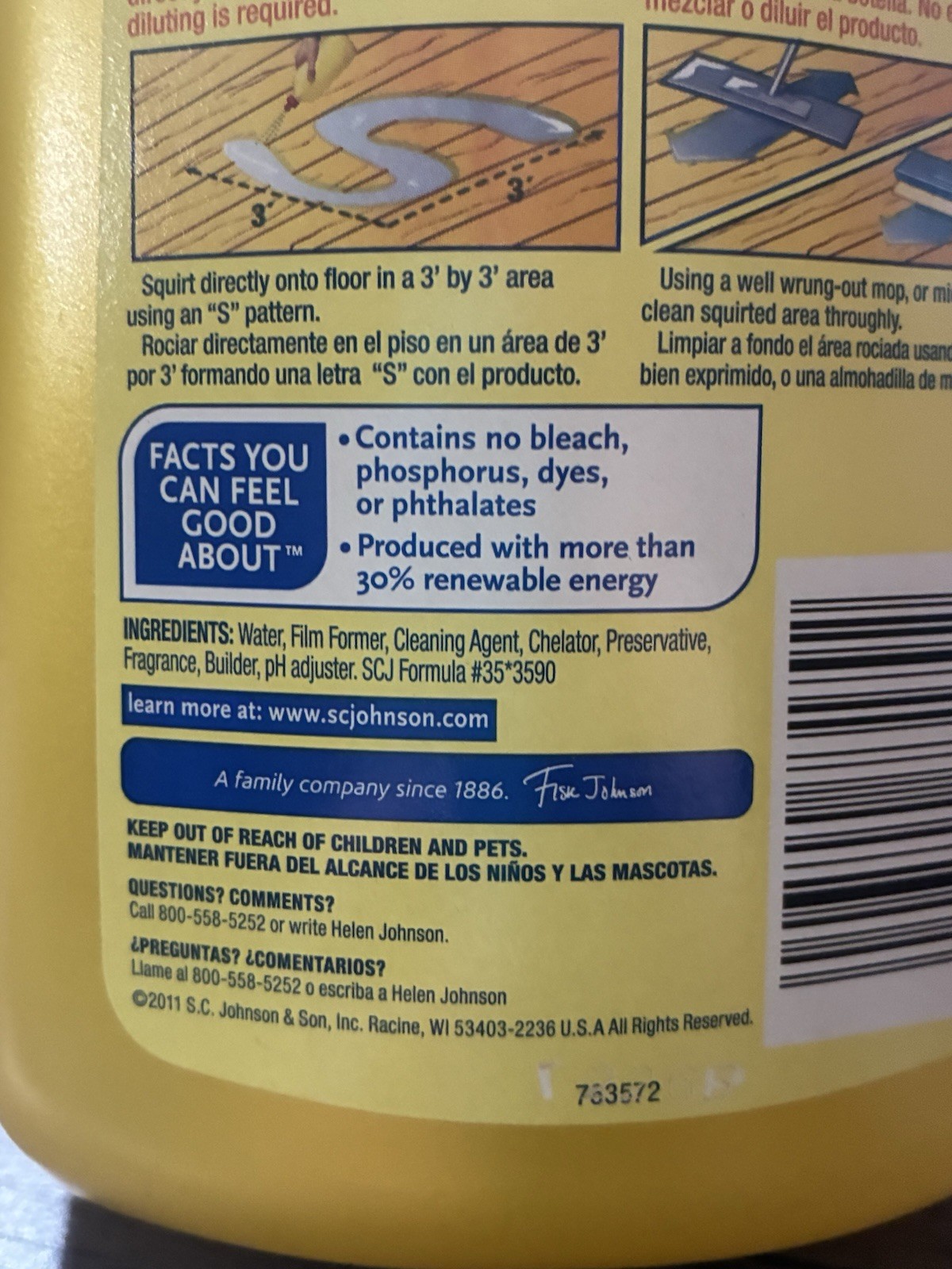 Favor Squirt Mop Cleaner Citrus Scent-27 Fl. Oz. by SC Johnson New