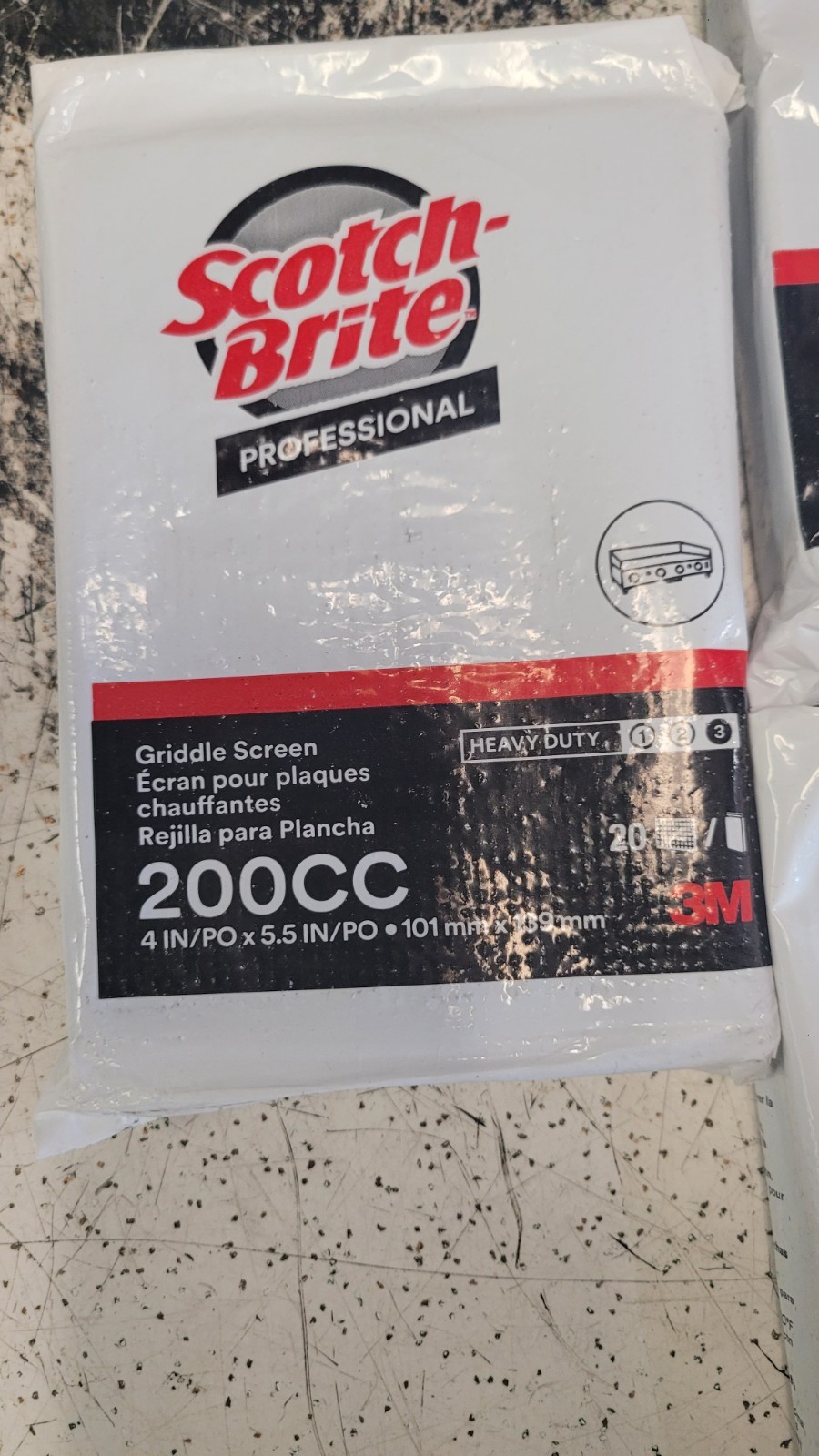Scotch-Brite 200CC Griddle Screen 4″ x 5.5″ Heavy-Duty Grill 5 Packs-100 Total
