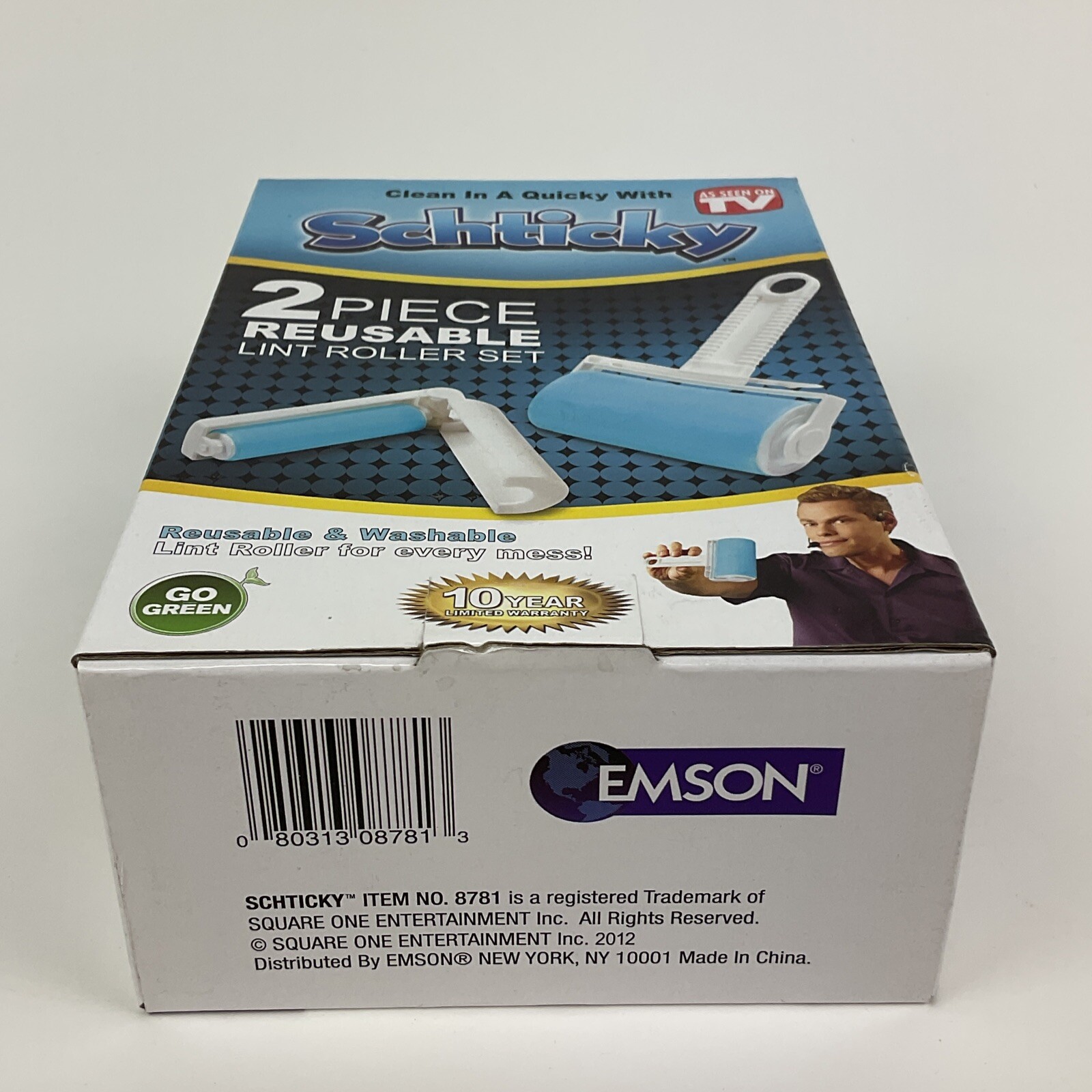 Schticky 2 Piece Lint Roller Set Resuable and Washable New