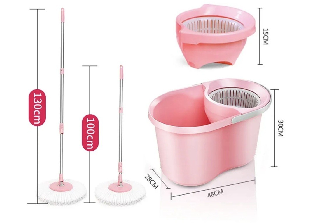 Pink Mop and Bucket Set