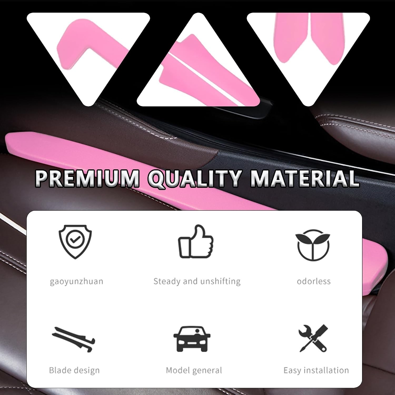 One-Piece Molded 2-Pack Car Gap Fillers – Perfect Fit for Seamless Interiors