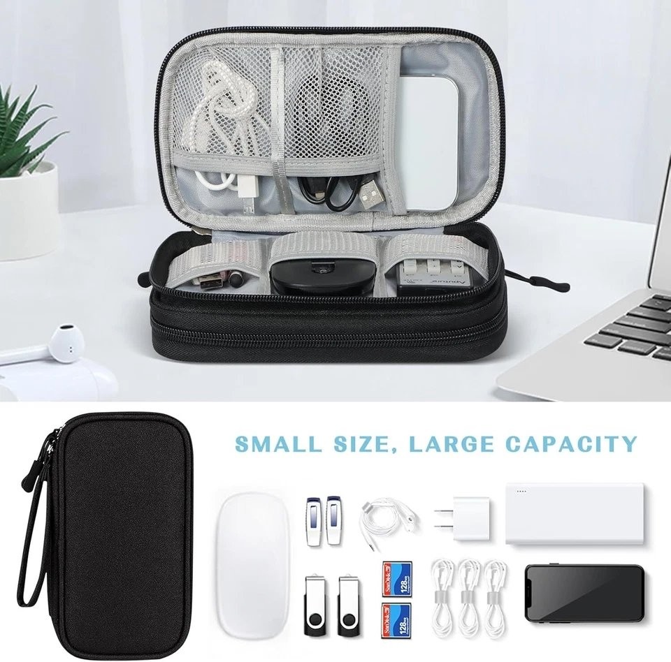 Portable Electronic Organizer Travel Cable Storage Bag Cord Case Accessories US