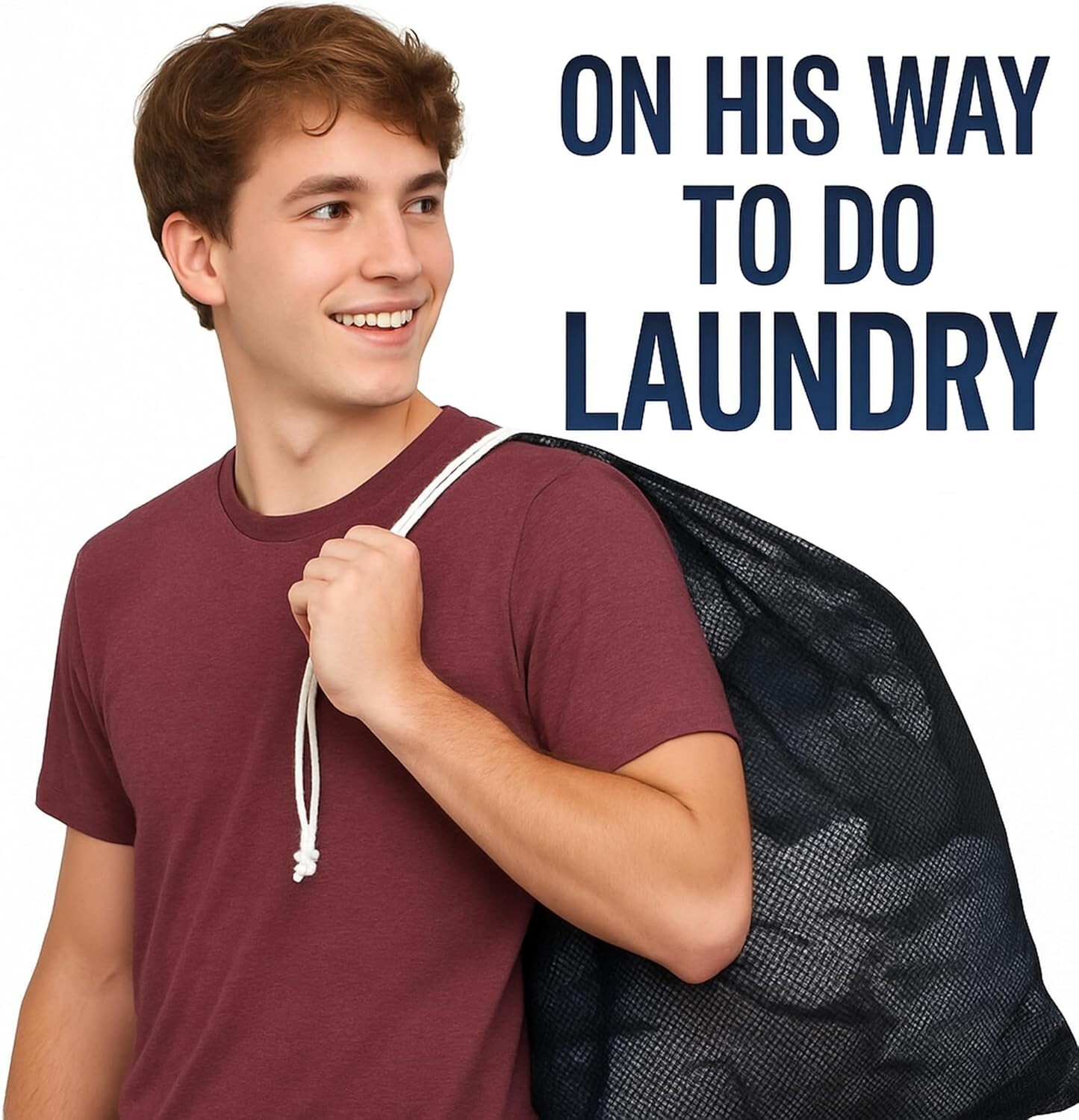 Extra Large Mesh Laundry Bag 40″x30″ Drawstring Washable Storage Sack