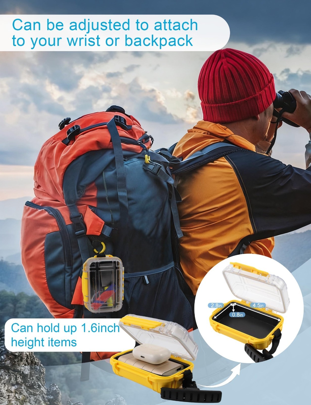 Small Waterproof Container Drybox Hard Shell Storage Case For Outdoor 5.5 Inches