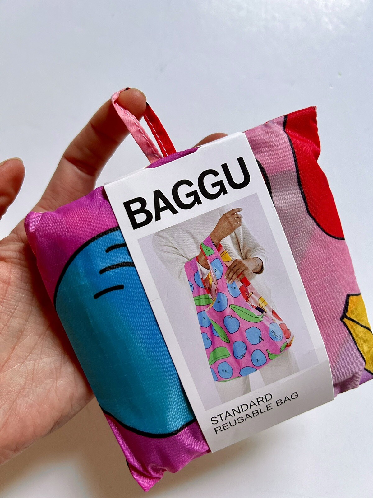 NEW! Baggu STANDARD BAG in “Apples & Bananas Mix” — Washable Recycled Nylon